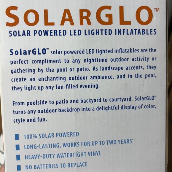 Solarglo Solar Powered 14" Sphere LED Lighted Inflatable New - Picture 3 of 3
